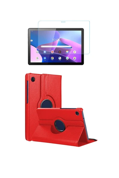 corcishop Lenovo tab M10 3.nesil Tb328fu Unisoc T328xu Zaae0015tr 360° Dönerli Tablet Kılıfı + Ekran Koruyucu ürün görseli 1