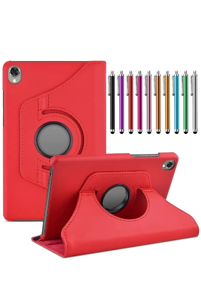 corcishop Lenovo Tab M8 (FHD) 8 Inç Tb-8705f Uyumlu 360° Dönerli Tablet Kılıfı Kalem ürün görseli 1