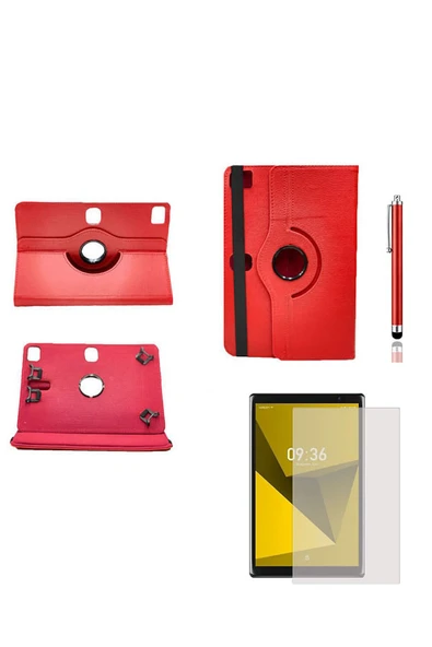 corcishop Vorcom S12 Uyumlu Kılıf 360° Dönerli Unıversal Standlı Kılıf + Nano Ekran Koruyucu + Kalem ürün görseli 1