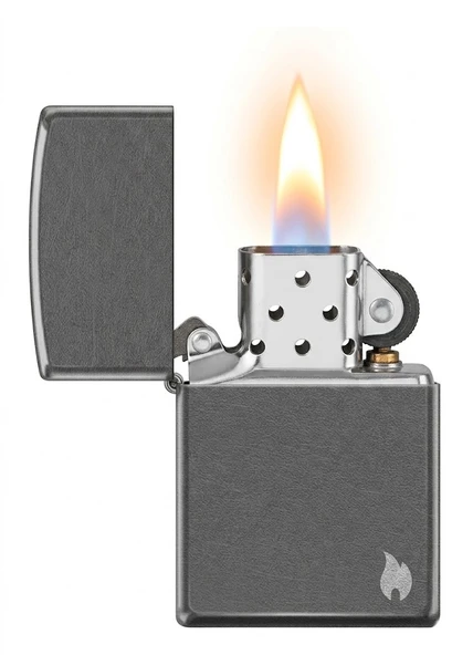 Zippo Flame Dizayn Çakmak - Gray Dusk - Resim 3