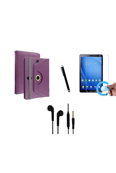 corcishop Hometech Ultra Tab 8w Plus Uyumlu Set Universal Tablet Kılıfı Nano Ekran Koruyucu+kalem Kulaklık ürün görseli 1