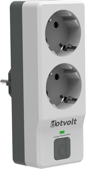 Dotvolt İkili Akım Korumalı Priz Beyaz Anahtarlı Surge Hunter 1050 Joule ürün görseli 1