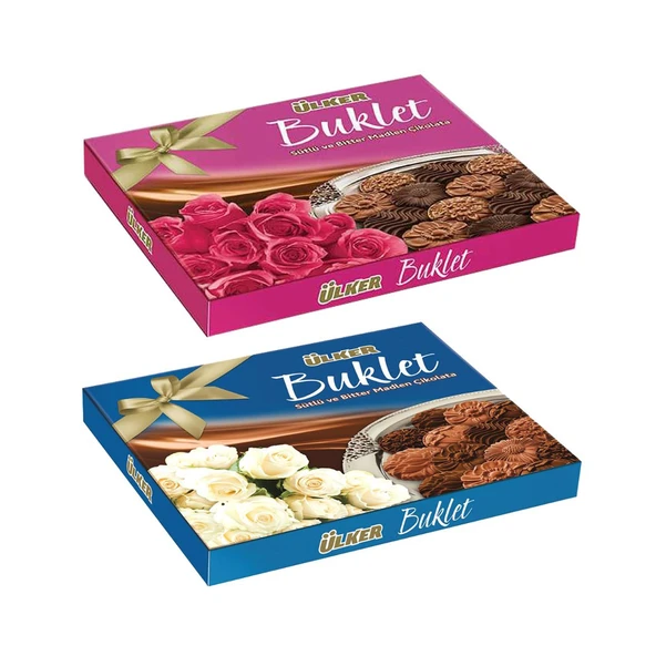 Ülker Buklet Madlen Çikolata 208 gr Mavi ve Pembe 2 li Set ürün görseli 1