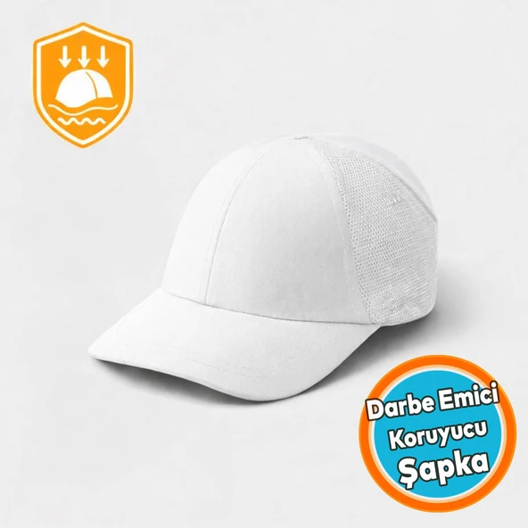 Beyaz Hafif İş Güvenlik Darbe Koruyucu Koruma Baş Şapkası Bareti Unisex Kamuflaj Beyzbol Kask Şapka ürün görseli 1