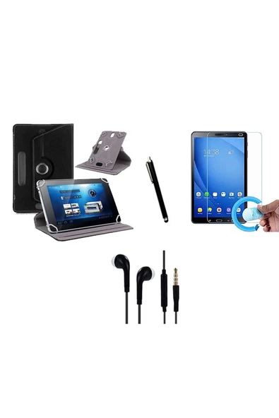 corcishop Polypad M97 Pro Tab Uyumlu Set Universal Tablet Kılıfı Nano Ekran Koruyucu+kalem Kulaklık ürün görseli 1