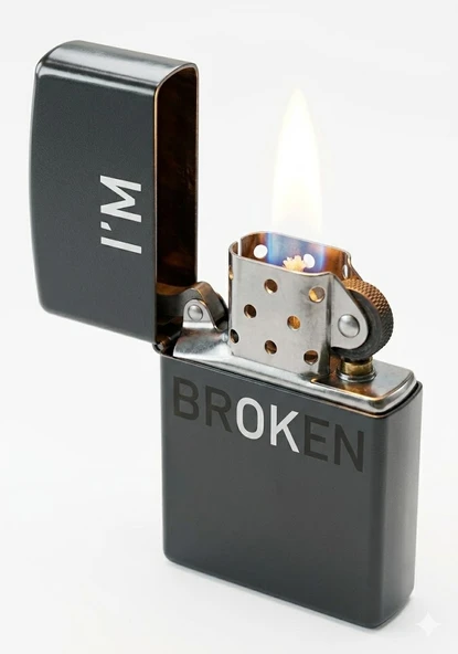 Zippo I'm OK Dizayn Çakmak - Resim 3