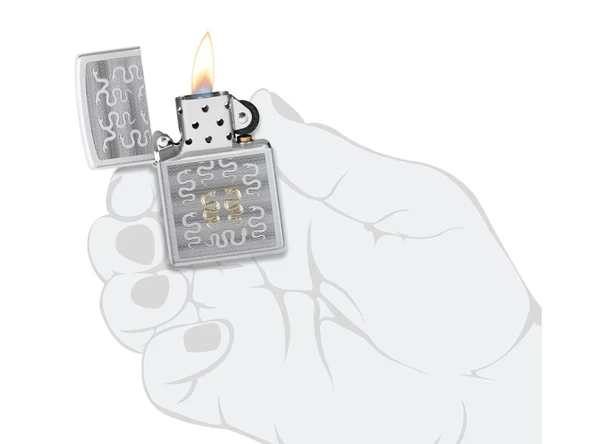 Zippo Snake Pattern Dizayn Çakmak - Resim 4