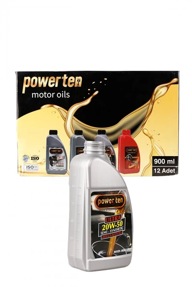 POWERTEN PRO 20W50 MOTOR YAĞI 1 LT 12 ADET KOLİ YENİ ÜRETİM ürün görseli 1