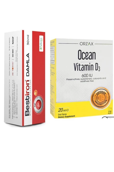 Bestiron Damla 30 Ml + Ocean Vitamin D3 600ıu Sprey 20ml ürün görseli 1