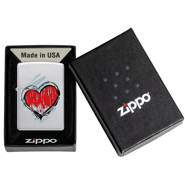 Zippo Heart Dizayn Çakmak - Resim 5