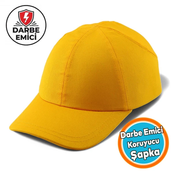 Sarı Hafif İş Güvenlik Darbe Koruyucu Koruma Baş Şapkası Bareti Unisex Beyzbol Tarzı Kask Şapka ürün görseli 1