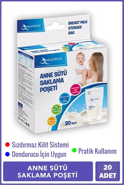 Anne Sütü Saklama Poşeti 20 Adet ürün görseli 1