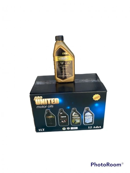 UNİTED PRO 10W40 MOTOR YAĞI 1 LT 12 ADET YENİ ÜRETİM ürün görseli 1