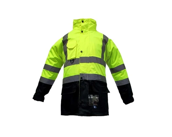JUNIOR JN1003 Fosforlu Oxford 5+1 İçi Çıkmalı Parka Sarı Lacivert XXXL beden ürün görseli 1