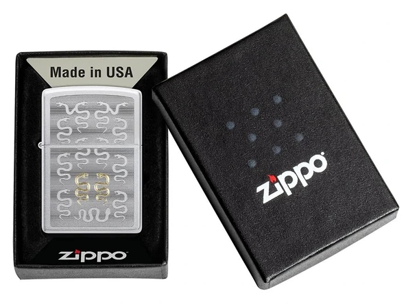 Zippo Snake Pattern Dizayn Çakmak - Resim 5