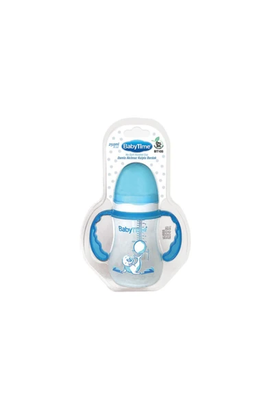 Baby Time Bt105 Damla Akıtmaz Kulplu Bardak 250 ml - Mavi ürün görseli 1