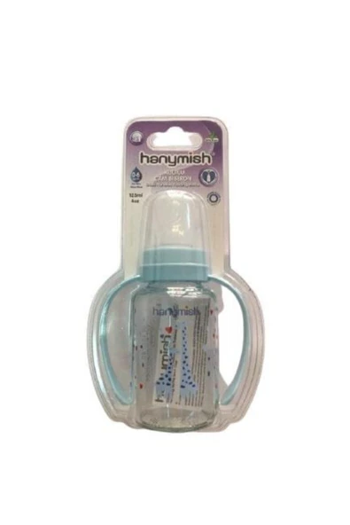 Kulplu Cam Biberon Mavi 125 Ml ürün görseli 1