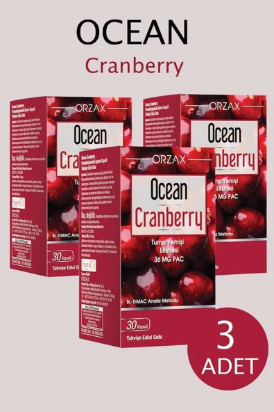 Cranberry 30 Kapsül 3 Adet ürün görseli 1