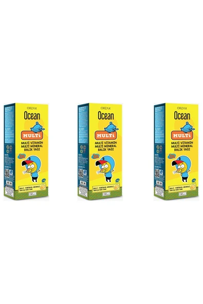 Ocean Multi Ballı Portakallı Balık Yağı Şurubu 150 ml 3'lü Paket ürün görseli 1