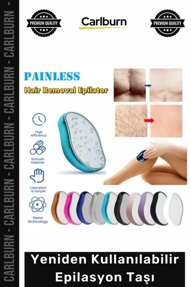 #Taş Ağrısız Nano Kristal Fiziksel Hijyenik Kişisel Bakım Yeniden Kullanılabilir Epilasyon Taşı ürün görseli 1