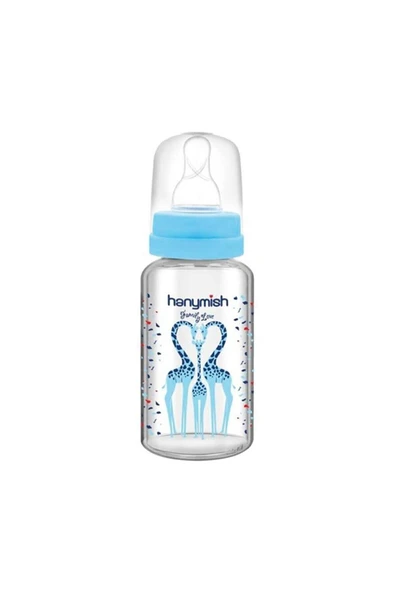 Hanymish 401 Cam Biberon 125 ml No:1 Mavi 0-6 Ay ürün görseli 1