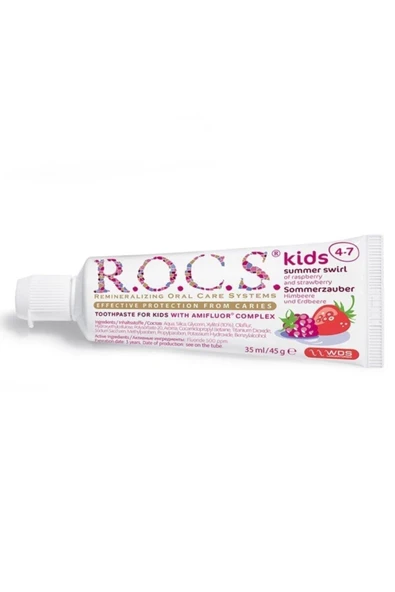 Kids 4-7 Yaş Diş Macunu 45 G - Ahududu Çilek ürün görseli 1