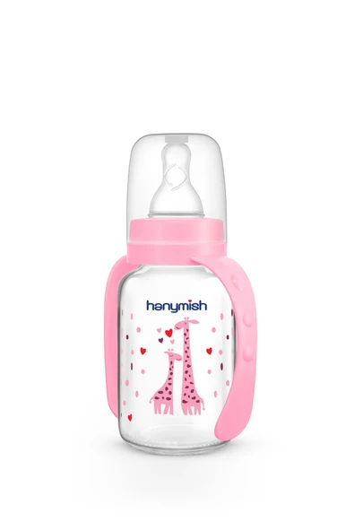 Kulplu Doğal Cam Biberon 125 ml - Resim 2