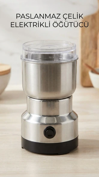 Kahve ve Baharat Öğütücü Paslanmaz Çelik Bıçaklı Elektrikli Cihaz ürün görseli 1