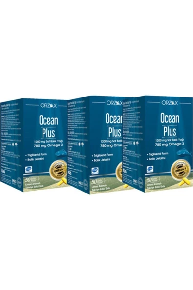 Ocean Plus 1200 Mg 50 Softgel Kapsul 3 Kutu ürün görseli 1