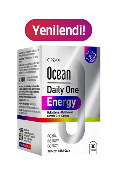 Orzax Daily One Energy Ginseng CoQ10 30 Tablet ürün görseli 1