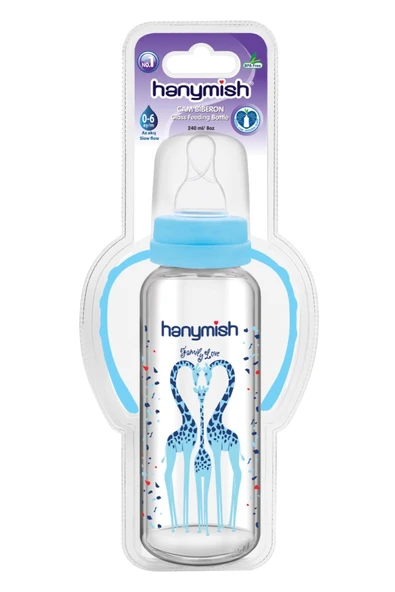 Kulplu Cam Biberon 240 Ml - Resim 2