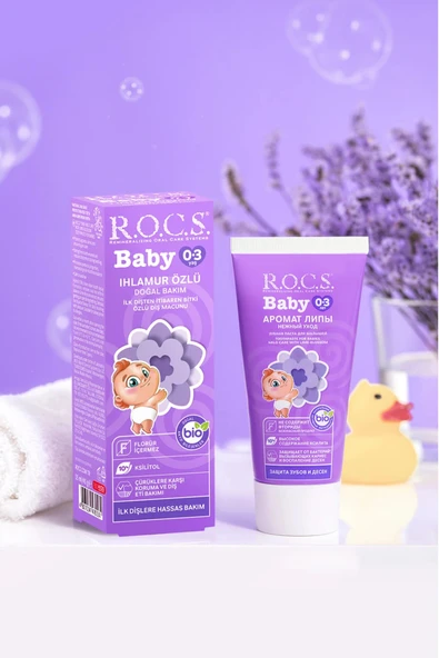 Baby 0-3 Yaş Bebeklerin Hassas Diş ve Diş Etleri İçin Ihlamur Özlü Florürsüz Diş Macunu 45gr ürün görseli 1