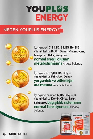 Multi Ener-g Multivitamin 2 X 30 Tablet - Resim 2