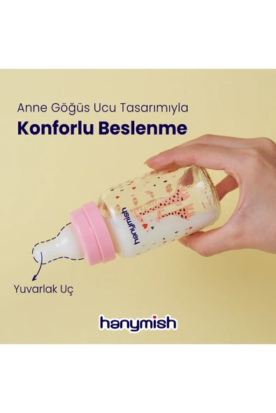 Doğal Cam Biberon 125 ml Mavi - Resim 7