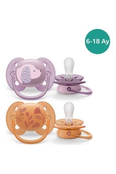 Ultra Soft Emzik 6-18 Ay, 2'li Kız, SCF091/18 ürün görseli 1