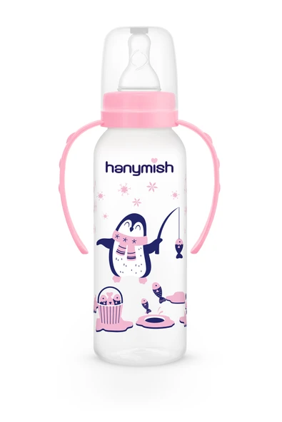 433 Kulplu Pp Biberon (240 ML) Pembe - Resim 2
