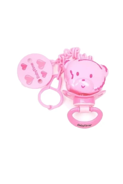Babytıme Emzik + Emzik Askısı + Emzik Saklama Kabı Pembe ürün görseli 1