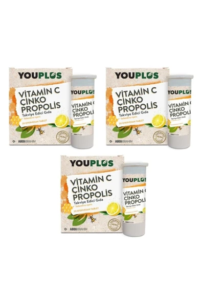 3'lü Paket Vitamin C Çinko Propolis 20 ürün görseli 1