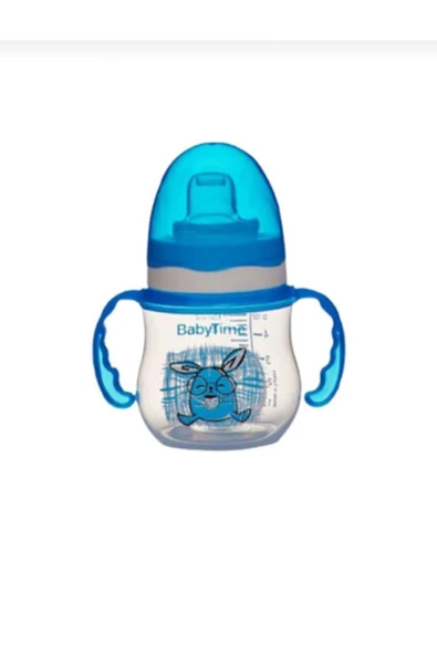 Baby Time Damla Akıtmaz Kulplu Bardak 250 Ml Mavi ürün görseli 1