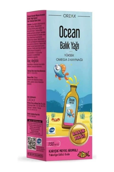 Balık Yağı Karışık Aromalı Omega 3 150 ml ürün görseli 1