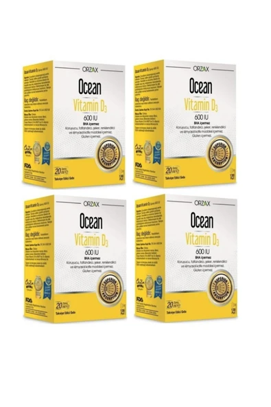 Ocean Vitamin D3 600 Iu Sprey 20ml X4 Adet ürün görseli 1
