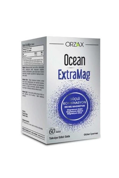 Orzax Ocean Extramag Üçlü Kombinasyon Takviye Edici Gıda 60 Tablet ürün görseli 1