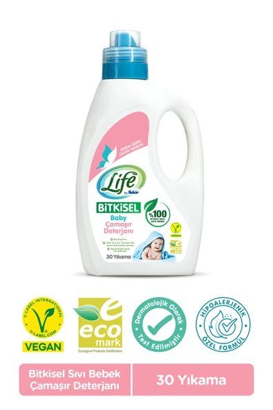 Bitkisel Baz Vegan Sıvı Bebek Çamaşır Deterjanı 1500 ml ürün görseli 1