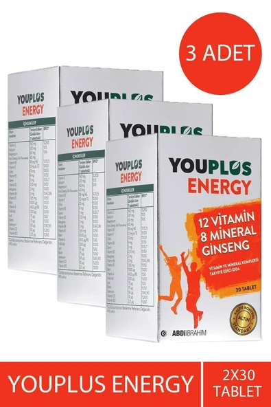 Energy Vitamin Mineral Kompleksi 30 Tablet 3 Adet ürün görseli 1