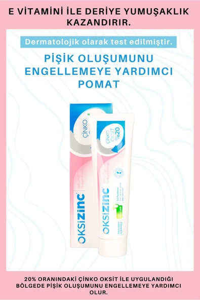 Pişik Kremi %100  %20 Çinko Oksit 100 Gr - Resim 2
