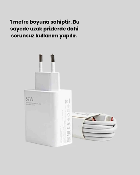 67 Watt Type C Turbo Şarj Seti - Resim 2