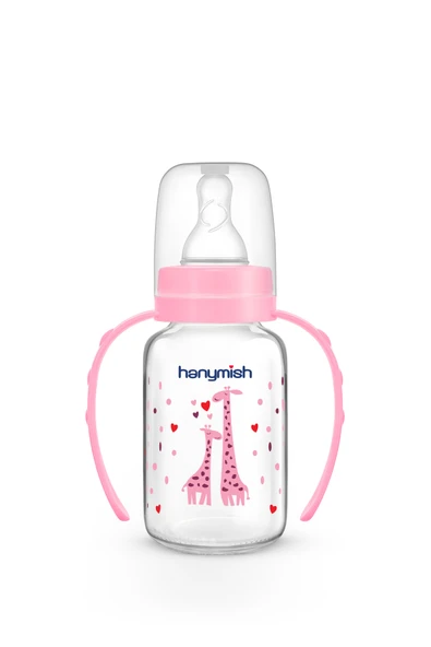 Kulplu Doğal Cam Biberon 125 ml ürün görseli 1