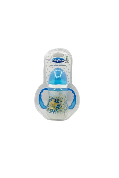 Baby Time Damla Akıtmaz Kulplu Bardak 250ml - Mavi ürün görseli 1