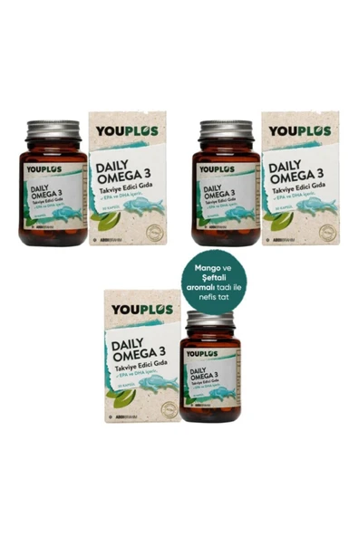 Daily Omega 3 30 Kapsül Takviye Edici Gıda - 3 Adet ürün görseli 1