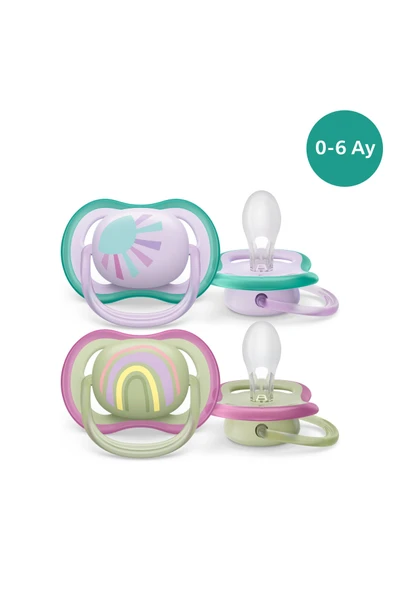 Ultra Air Emzik 0-6 Ay,  2'li Paket, Kız, SCF085/59 ürün görseli 1